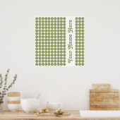 Green Safari Dot mit Namen Poster (Küche)