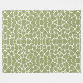 Green Safari Giraffe Fleecedecke (Vorderseite (Horizontal))