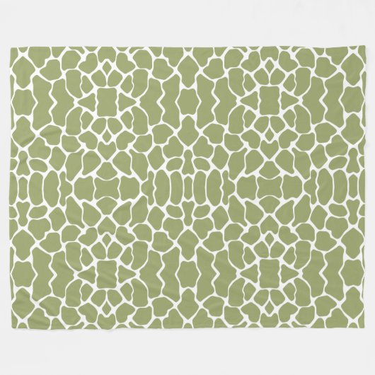 Green Safari Giraffe Fleecedecke (Vorderseite (Horizontal))