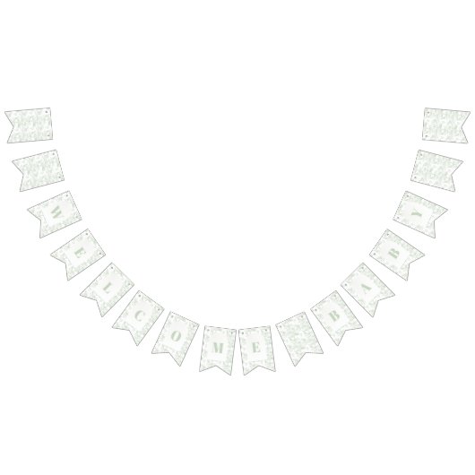 Green Safari Toile D Jouy Jungle Theme Kinderdusch Wimpelkette (Alle)