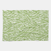 Green Safari Zebra Animal Brautparty Geschirrtuch (Horizontal)