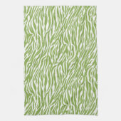 Green Safari Zebra Animal Brautparty Geschirrtuch (Vertikal)