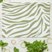 Green Safari Zebra Handtuch (Gefaltet)