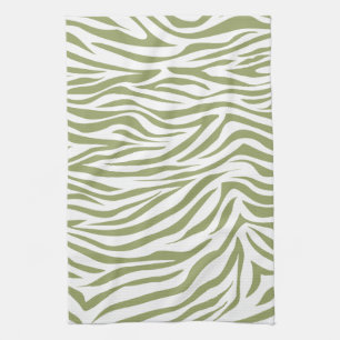 Green Safari Zebra Handtuch