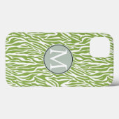 Green Safari Zebra Print Case-Mate iPhone Hülle (Rückseite (Horizontal))