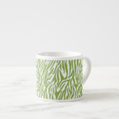 Green Safari Zebra Print Espressotasse (Vorderseite Rechts)
