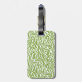 Green Safari Zebra Print Gepäckanhänger (Rückseite vertikal)