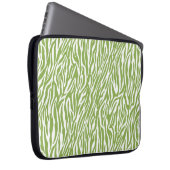 Green Safari Zebra Print Laptopschutzhülle (Vorne Rechts)