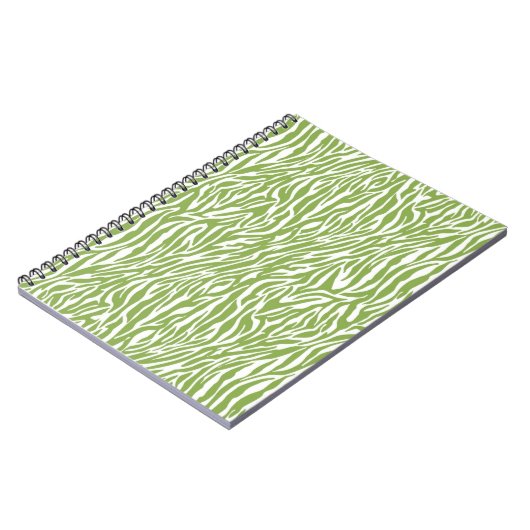 Green Safari Zebra Print Notizblock (Linke Seite)
