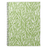 Green Safari Zebra Print Notizblock (Vorderseite)