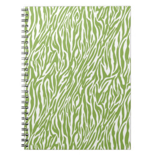 Green Safari Zebra Print Notizblock