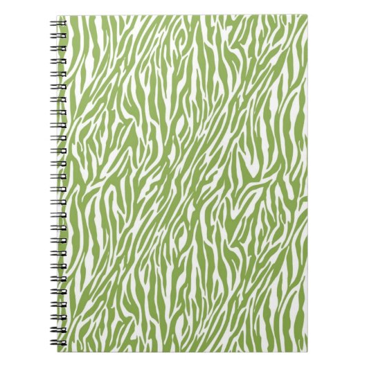 Green Safari Zebra Print Notizblock (Vorderseite)