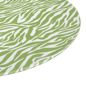 Green Safari Zebra Print Schneidebrett (Ecke)