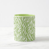 Green Safari Zebra Print Tasse (Zentrum)