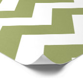 Green Safari Zickzack mit benutzerdefiniertem Text Poster (Ecke)
