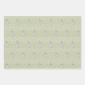 Green Safari Zickzack mit Pop Art Giraffe Geschenkpapier Set (Vorderseite 3)