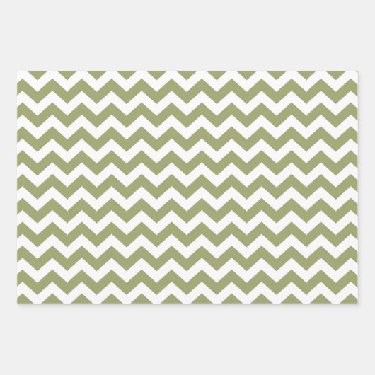 Green Safari Zickzack mit Pop Art Giraffe Geschenkpapier Set (Vorderseite 2)