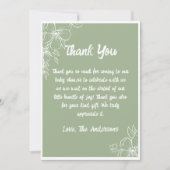 Green Sage Baby Dusche Danke Karte (Vorderseite)