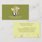 Green Sage Bäckerei Cake Maker Cupcake Shop Visitenkarte (Vorne/Hinten)