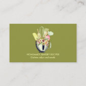 Green Sage Bäckerei Cake Maker Cupcake Shop Visitenkarte (Vorderseite)