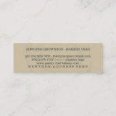 Green Sage Beige Wasserfarbe Moderne einzigartige Mini Visitenkarte (Rückseite)