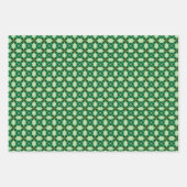 Green, Sage & Black Tile Muster Geschenkpapier Set (Vorderseite 3)