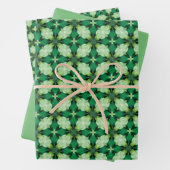 Green, Sage & Black Tile Muster Geschenkpapier Set (Beispiel)