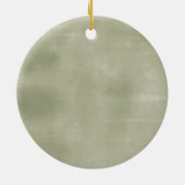 Green Sage Bow Pine Trees First Christmas Keramik Ornament (Hinten)