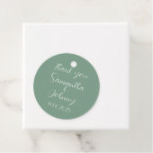 Green Sage Script Simple Elegant Classic Wedding Geschenkanhänger (Beispiel)
