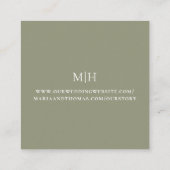 Green Sage Simple Wisteria QR Square UAWG Begleitkarte (Rückseite)