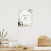 Green Sage Storybook Custom Sign Poster (Küche)