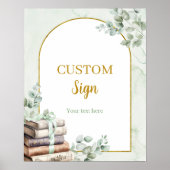 Green Sage Storybook Custom Sign Poster (Vorne)