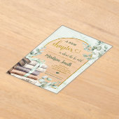 Green Sage Storybook Thema Kinderdusche Acryleinladungen (Ablage )