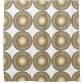 Green sägt Mandala in Stämmen in Sepia Duschvorhang (Vorderseite)