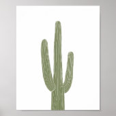 Green Saguaro Cactus Southwestern Kinderzimmer Dec Poster (Vorne)