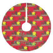 Green Saguaro Cactus Wüste Sunrise Thunder_Cove Polyester Weihnachtsbaumdecke (Vorderseite)
