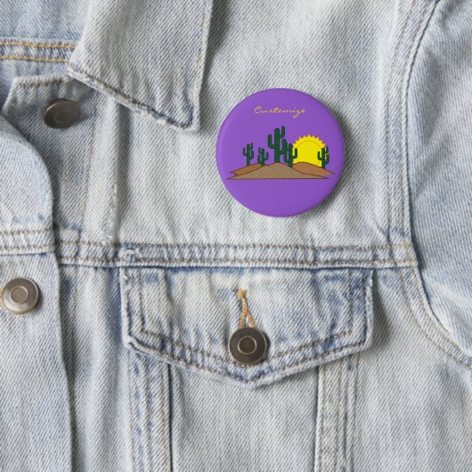 Green Saguaro Cactus Wüste Sunset Thunder_Cove Button (Beispiel)