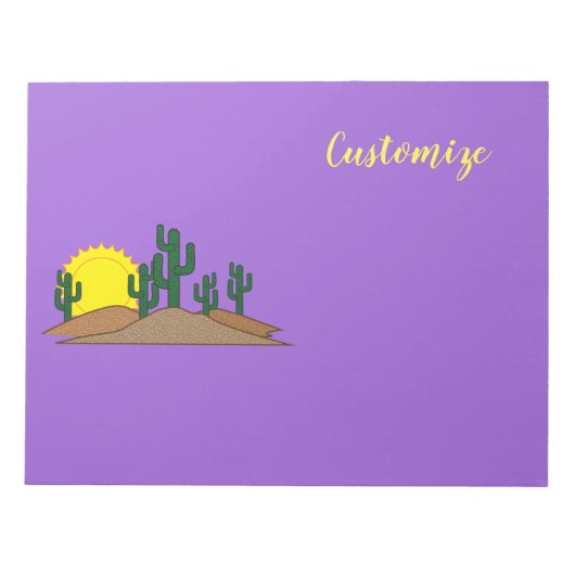 Green Saguaro Cactus Wüste Sunset Thunder_Cove Notizblock (Vorderseite)