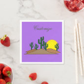Green Saguaro Cactus Wüste Sunset Thunder_Cove Serviette (Beispiel)