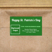 Green Saint Patrick Business Rectangle Aufkleber