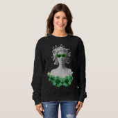 Green Saint Patricks Day Medusa Sweatshirt (Vorne ganz)