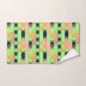 green, salmon, orange geometric badhandtuch set (Handtuch)