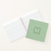 Green Same Komon (Haihaut) Mit Monogramm Notizblock (Innenseite)