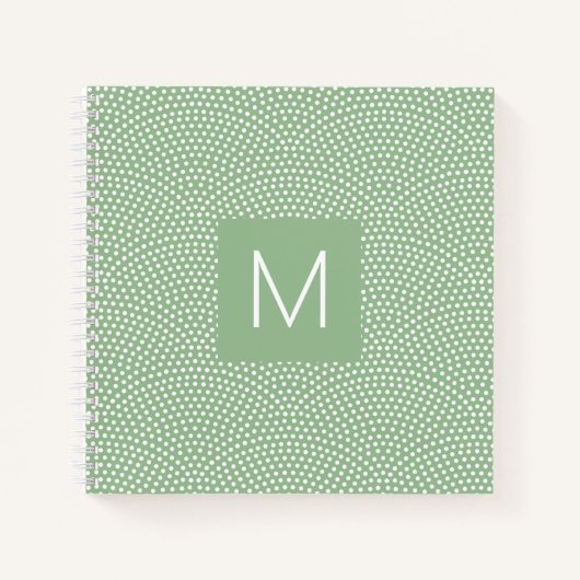 Green Same Komon (Haihaut) Mit Monogramm Notizblock (Vorderseite)