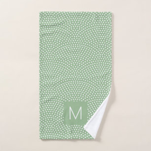 Green Same Komon Mit Monogramm Badhandtuch Set