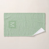 Green Same Komon Mit Monogramm Badhandtuch Set (Handtuch)