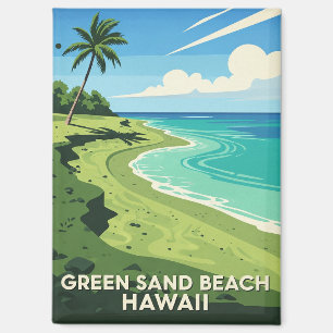 Green Sand Beach Hawaii Reisen Magnet