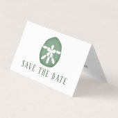 Green Sand Dollar, Foto Save the Date Karte (Vorderseite)