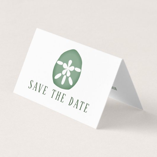 Green Sand Dollar, Foto Save the Date Karte (Vorderseite)