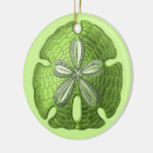 Green Sand Dollar Ornament (Links)